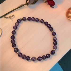 Bracelet | Handmade Authentic Amethyst Stretch Bracelet